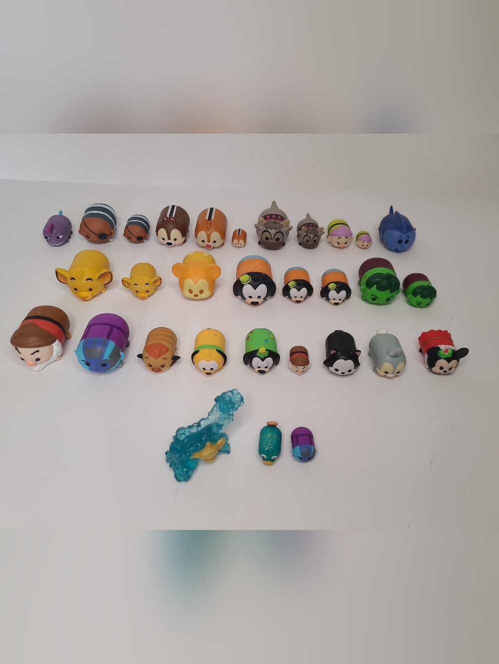Disney Tsum Tsum Mini Figure Lot Simba Stitch Goofy Perry Hulk Aladdin 31pcs